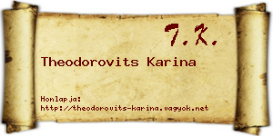 Theodorovits Karina névjegykártya
